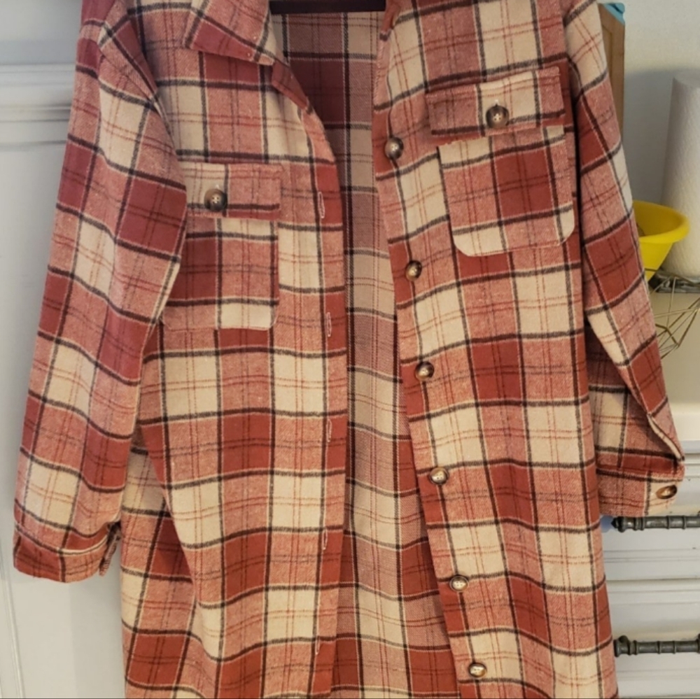 Plaid flannel shaket